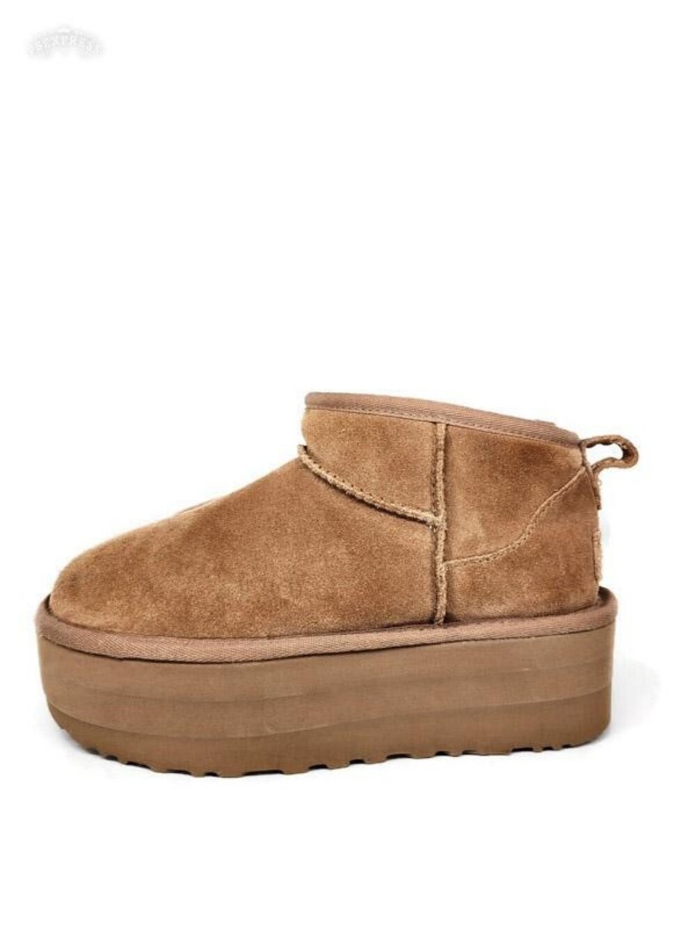 UGG Classic Ultra Mini Platform Pull-On Booties In Chestnut Tan - Picture 5 of 11
